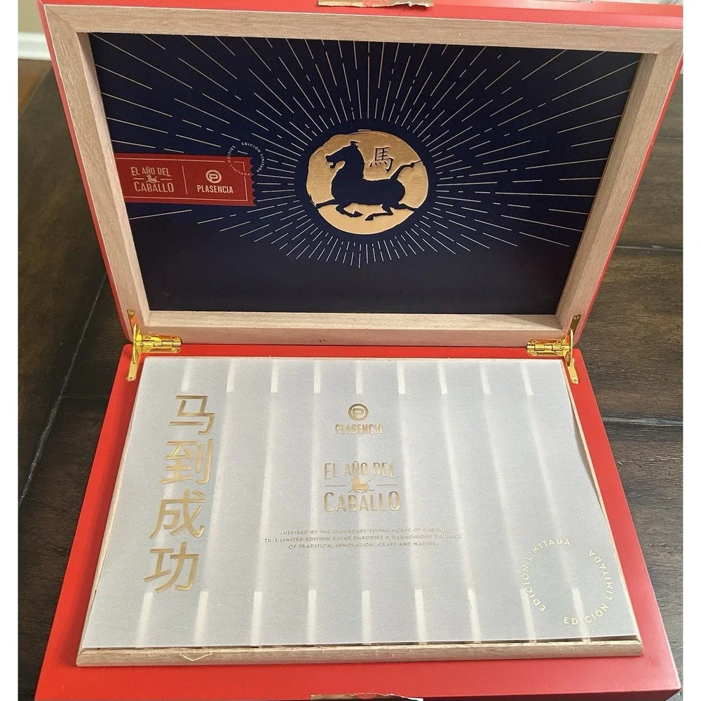 Plasencia Year Of The Horse Empty Wooden Cigar Box